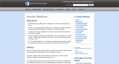 Desktop Screenshot of ir.beaconroofingsupply.com